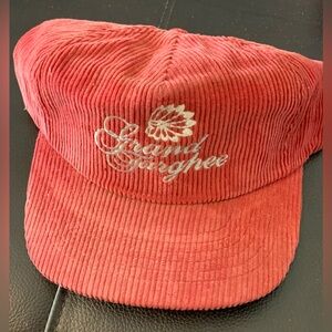 Vintage Corduroy Grand Targhee Ski Resort Wyoming Adjustable Hat Embroidery RARE